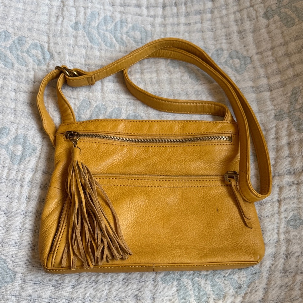 HOBO Yellow Leather Crossbody Bag